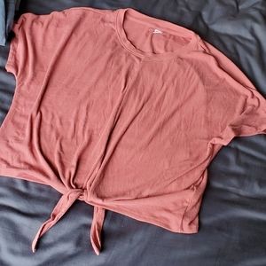 Womans pink tie shirt